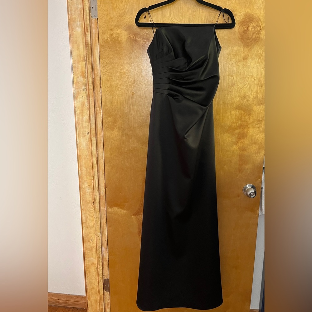 ABS Y2K Elegant Black Strapless Evening Gown